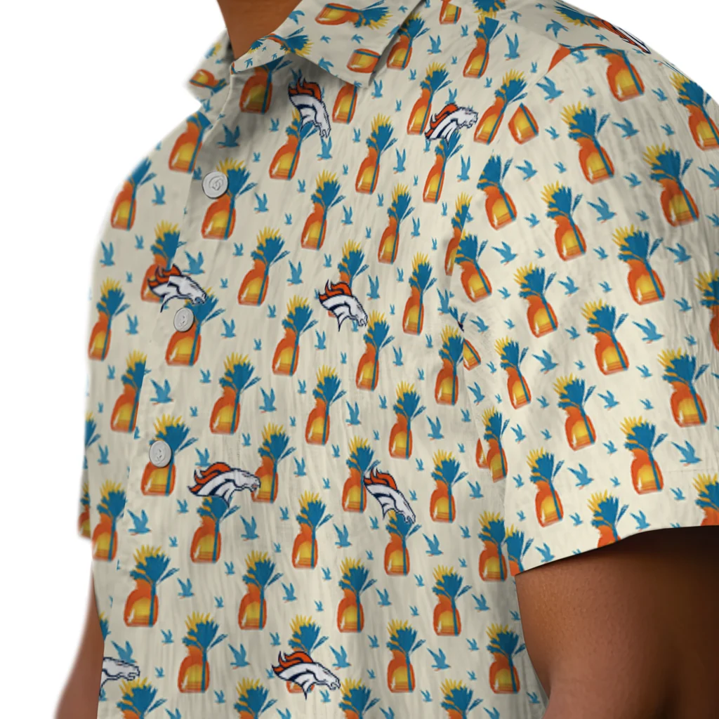 Denver Broncos Hawaiian Shirt - Pineapple Delight denver broncos pineapple delight beige hawaiian shirts trendy