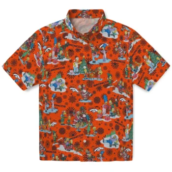 denver broncos simpsons christmas orange hawaiian shirts best selling