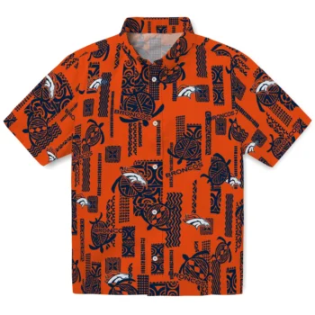 denver broncos turtle lines orange hawaiian shirts best selling