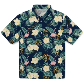 denver nuggets flamingo palms blue hawaiian shirts best selling