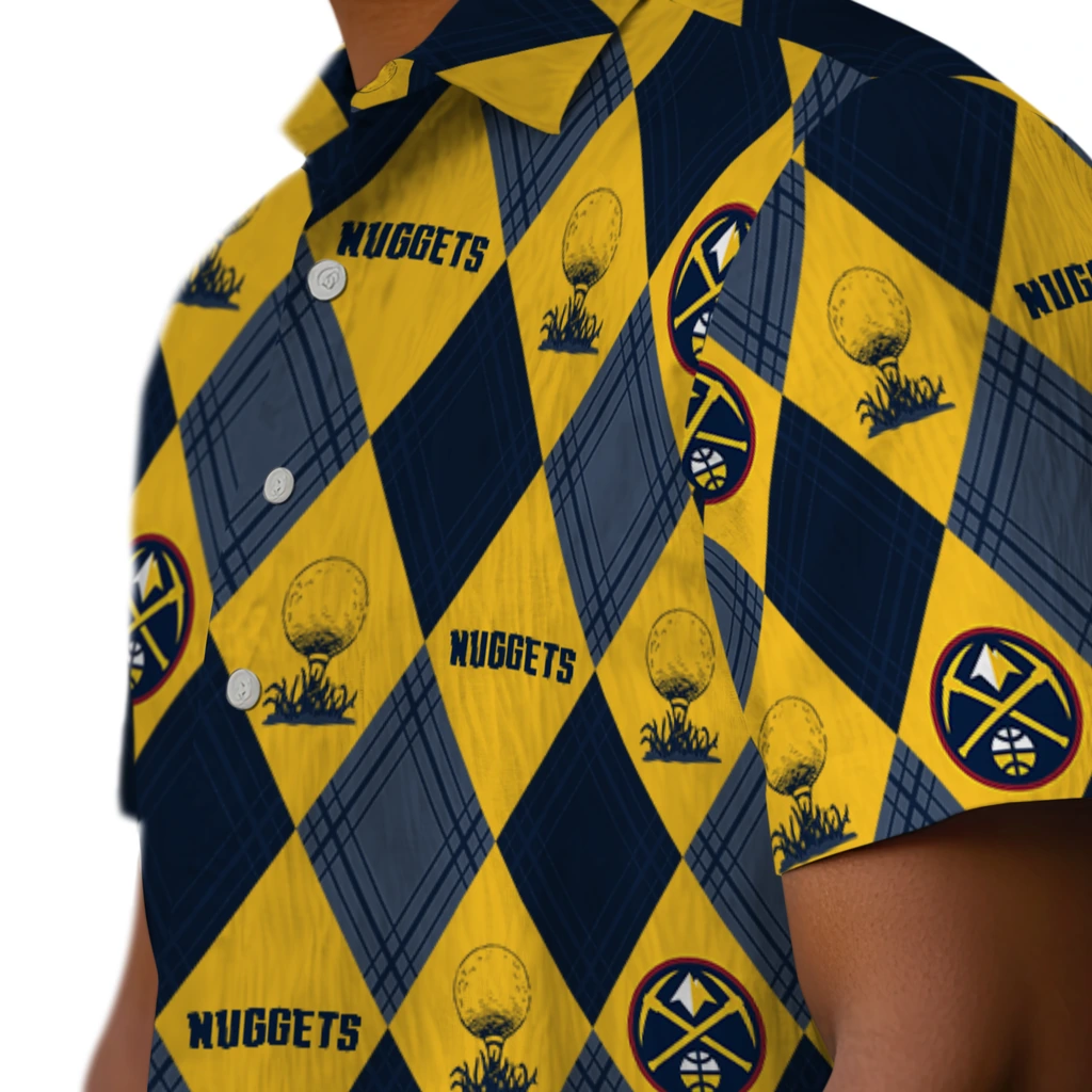 Denver Nuggets Hawaiian Shirt - Golfing Plaid denver nuggets balloon plaid blue hawaiian shirts trendy