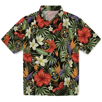 denver nuggets hibiscus bird hawaiian shirts best selling