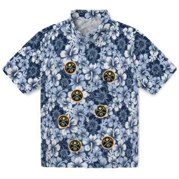 denver nuggets hibiscus blooms blue hawaiian shirts best selling