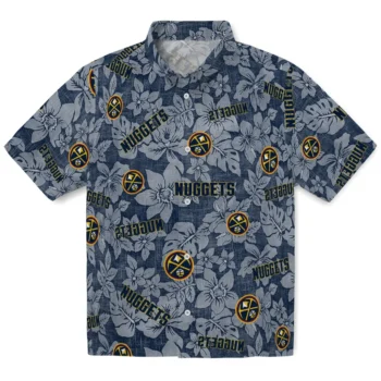 denver nuggets hibiscus oasis blue hawaiian shirts best selling