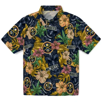 denver nuggets tiki jungle blue hawaiian shirts best selling