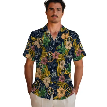 denver nuggets tiki jungle blue hawaiian shirts fashion forward