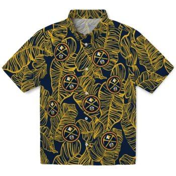 denver nuggets leaf outline blue hawaiian shirts best selling