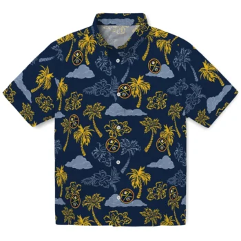 denver nuggets palm and clouds blue hawaiian shirts best selling
