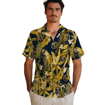 denver nuggets palm leaves blue hawaiian shirts fashion forward