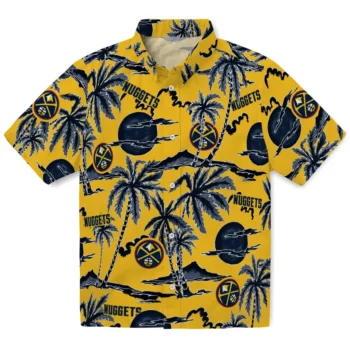 denver nuggets palm sunset hawaiian shirts best selling