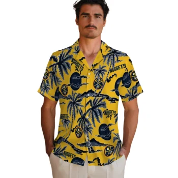 denver nuggets palm sunset hawaiian shirts fashion forward