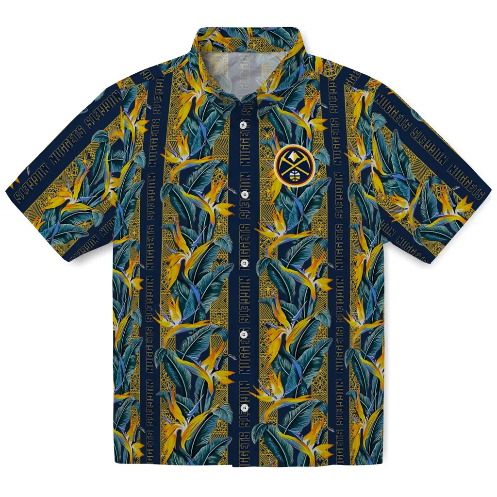 Denver Nuggets Hawaiian Shirt - Paradise Vines denver nuggets paradise vines blue hawaiian shirts best selling