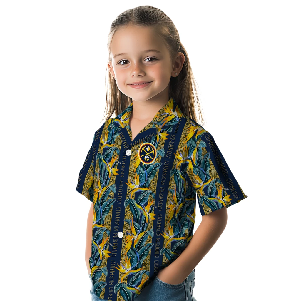 Denver Nuggets Hawaiian Shirt - Paradise Vines denver nuggets paradise vines blue hawaiian shirts premium grade