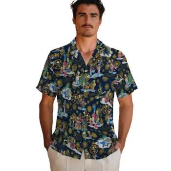 denver nuggets simpsons christmas blue hawaiian shirts fashion forward