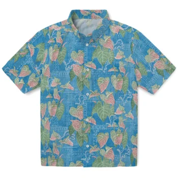 detroit lions anthurium overlay blue hawaiian shirts best selling