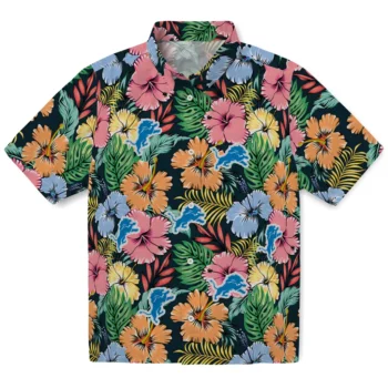 detroit lions brilliant hibiscus garden hawaiian shirts best selling