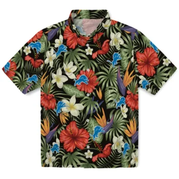 detroit lions hibiscus bird hawaiian shirts best selling