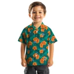 Detroit Lions Hawaiian Shirt – Hibiscus and Palm Leaves