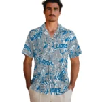 Detroit Lions Hawaiian Shirt – Hibiscus Overlay