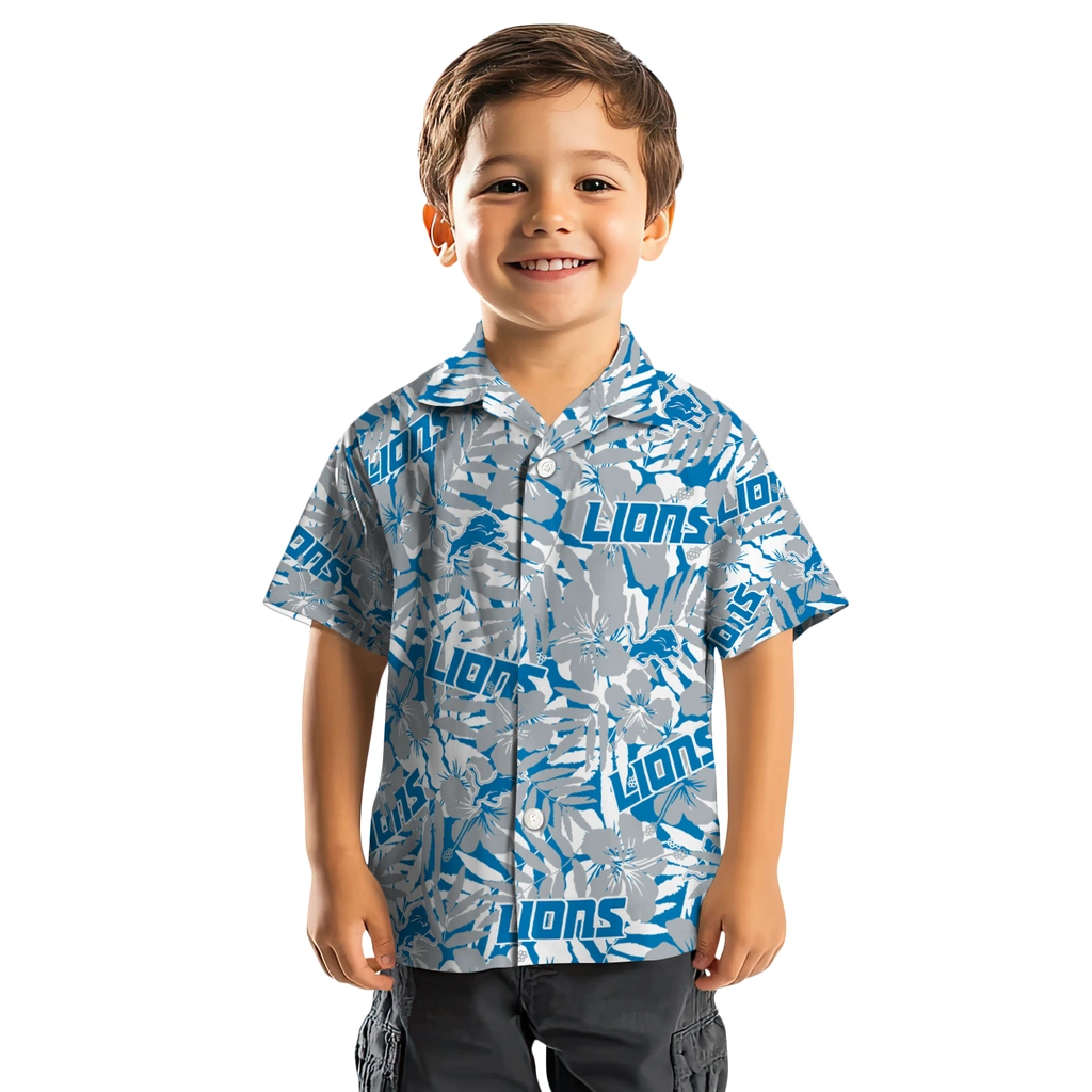 Detroit Lions Hawaiian Shirt - Hibiscus Overlay detroit lions hibiscus overlay hawaiian shirts top rated
