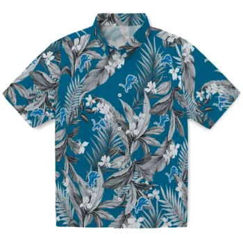 detroit lions palm leaves blue hawaiian shirts best selling
