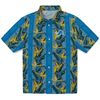 detroit lions paradise vines blue hawaiian shirts best selling