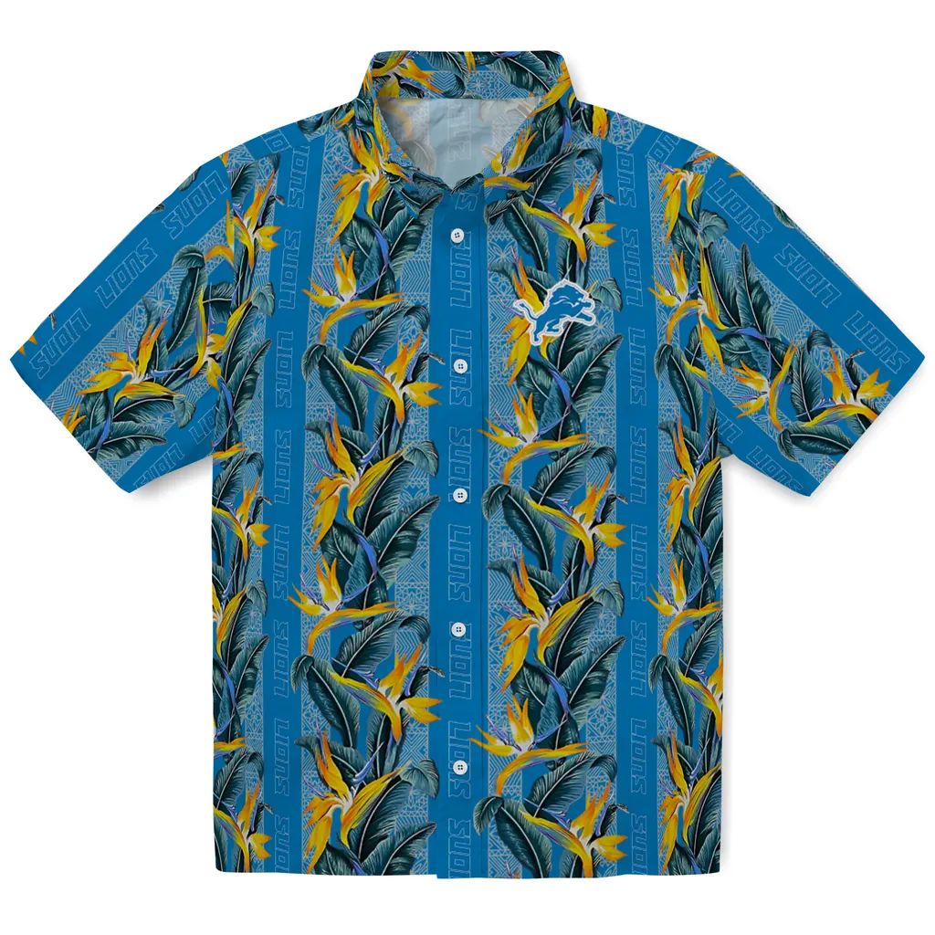Detroit Lions Hawaiian Shirt - Paradise Vines detroit lions paradise vines blue hawaiian shirts best selling