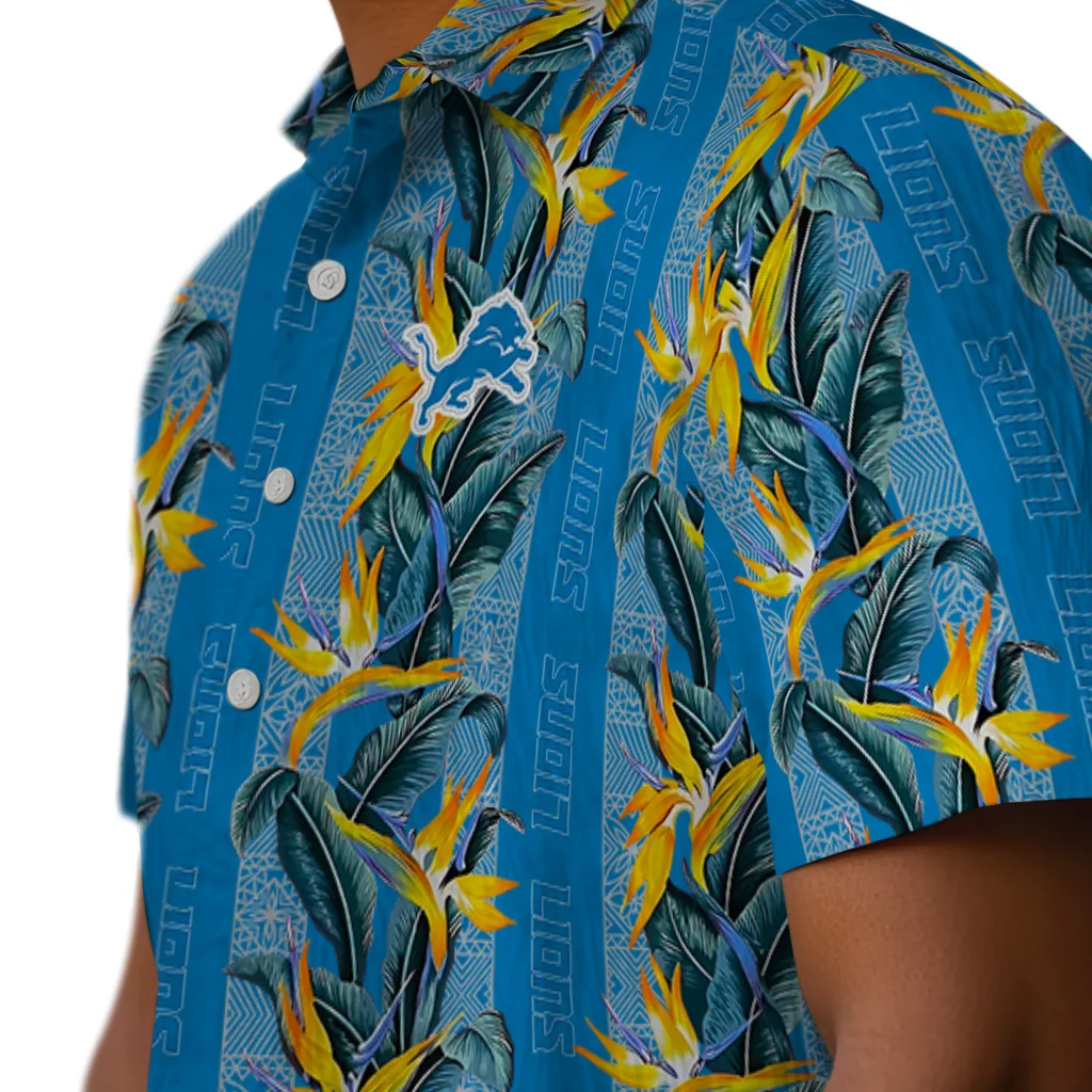Detroit Lions Hawaiian Shirt - Paradise Vines detroit lions paradise vines blue hawaiian shirts trendy