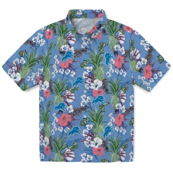 detroit lions pineapple bouquet best sky blue hawaiian shirts best selling
