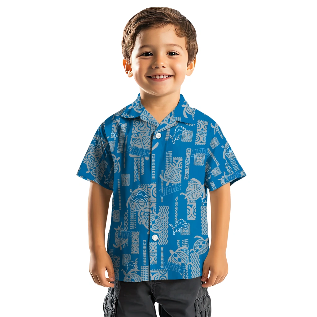 Detroit Lions Hawaiian Shirt - Turtle Lines detroit lions turtle lines blue hawaiian shirts top rated