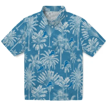 detroit lions palm shadows blue hawaiian shirts best selling