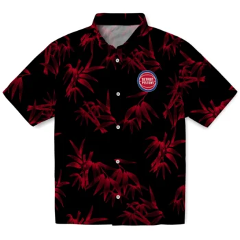 detroit pistons bamboo branches red black hawaiian shirts best selling