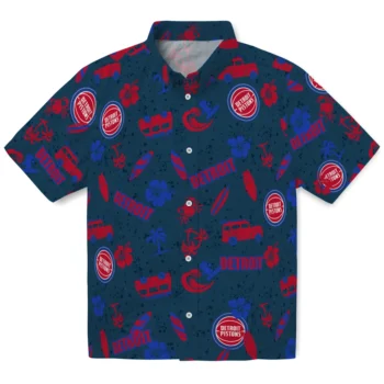 detroit pistons beach vibe navy hawaiian shirts best selling