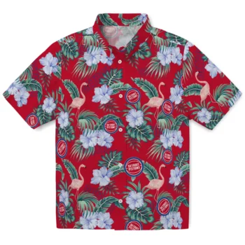 detroit pistons flamingo palms red hawaiian shirts best selling