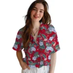 Detroit Pistons Hawaiian Shirt – Flamingo and Hibiscus