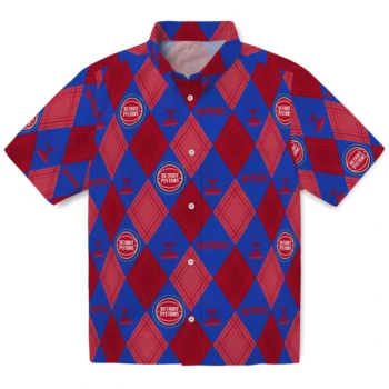 detroit pistons balloon plaid red hawaiian shirts best selling