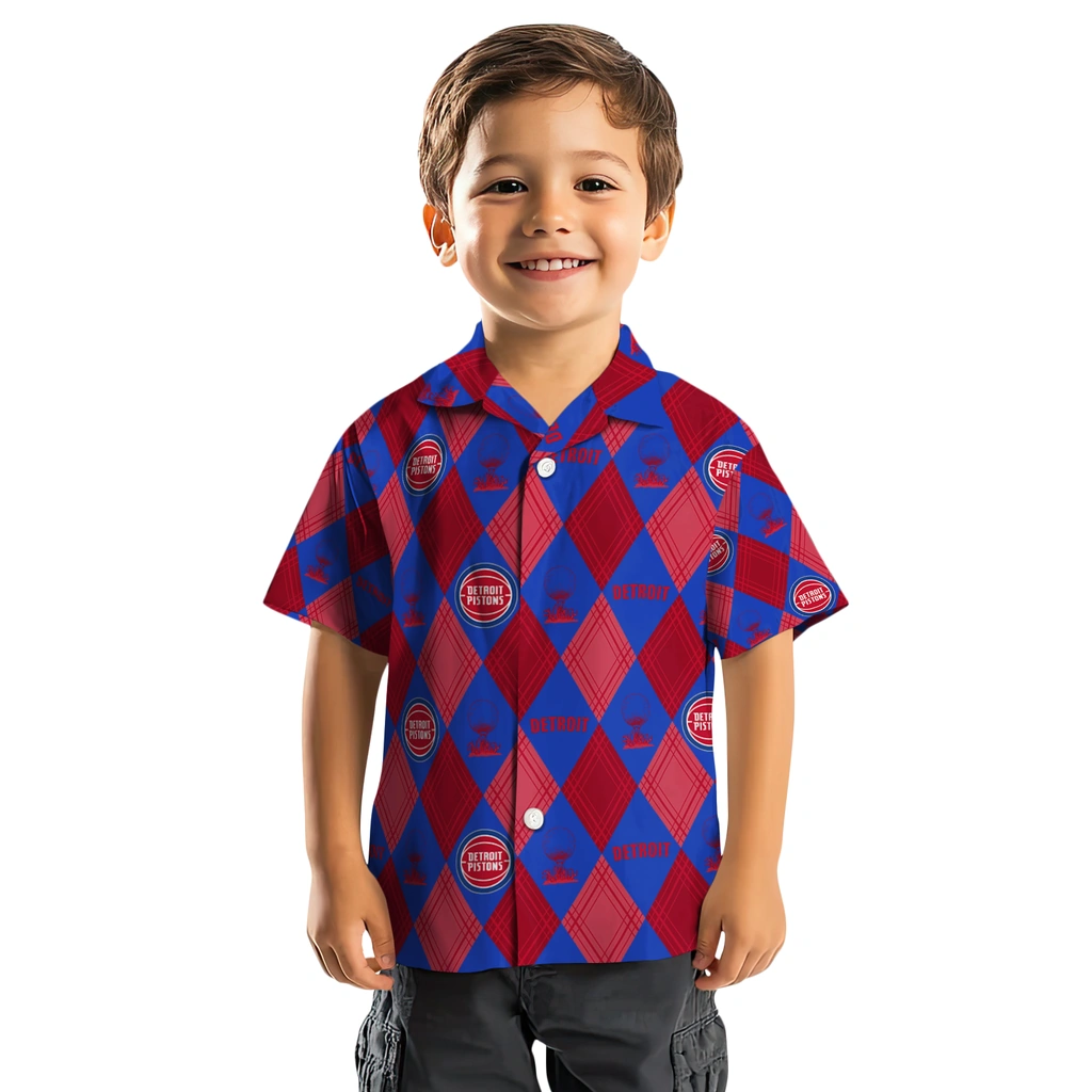 Detroit Pistons Hawaiian Shirt - Golfing Plaid detroit pistons balloon plaid red hawaiian shirts top rated