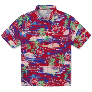detroit pistons flamingo retreat red hawaiian shirts best selling