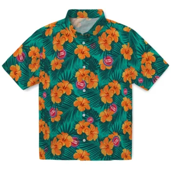 detroit pistons hibiscus escape green hawaiian shirts best selling