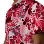 Detroit Pistons Hawaiian Shirt – Hibiscus Arrangement