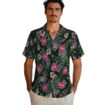 Detroit Pistons Hawaiian Shirt – Hibiscus Leaves Pattern