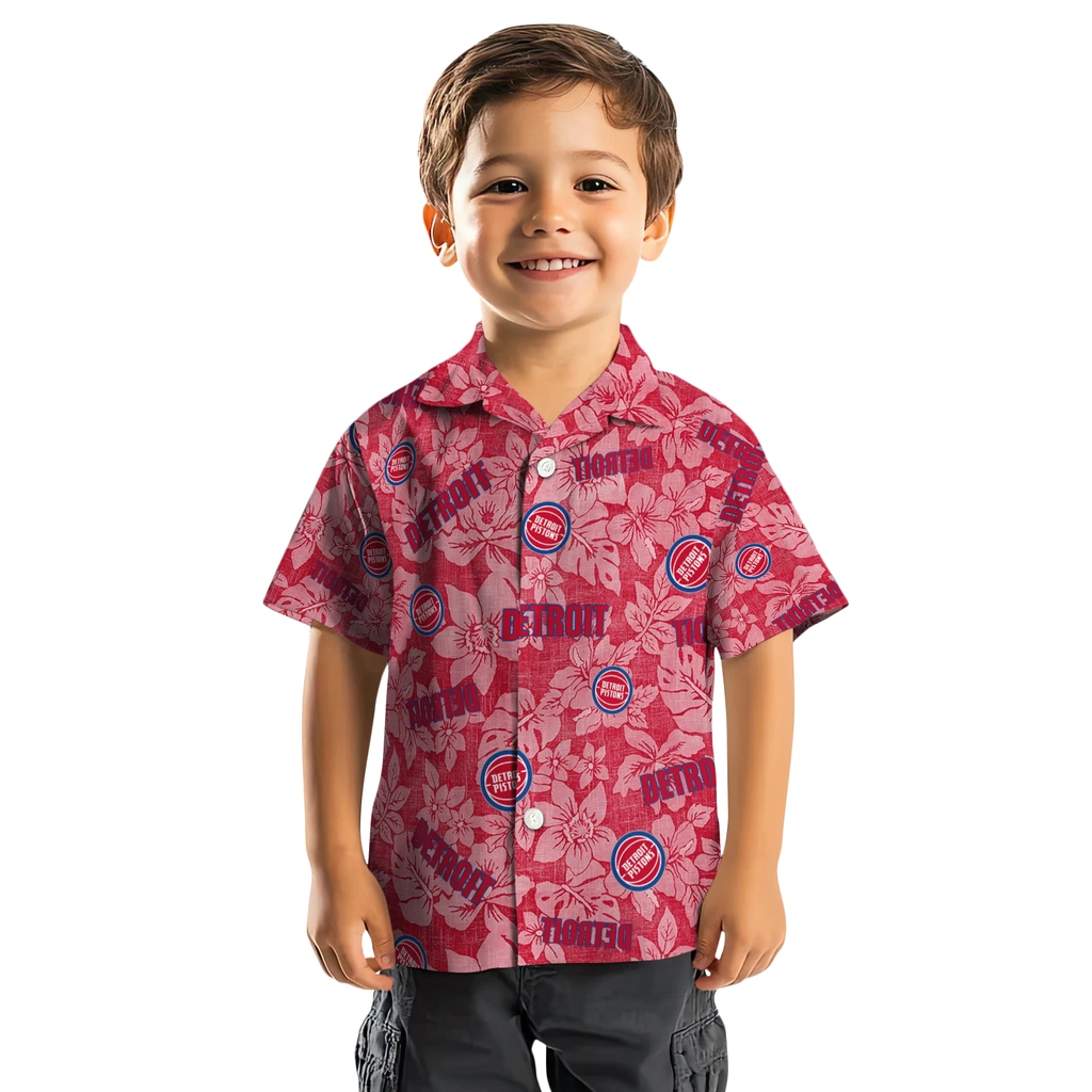 Detroit Pistons Hawaiian Shirt - Hibiscus Oasis detroit pistons hibiscus oasis red hawaiian shirts top rated