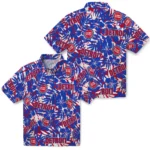Detroit Pistons Hawaiian Shirt – Hibiscus Overlay