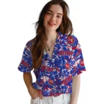 Detroit Pistons Hawaiian Shirt – Hibiscus Overlay