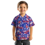 Detroit Pistons Hawaiian Shirt – Hibiscus Overlay