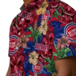 Detroit Pistons Hawaiian Shirt – Hibiscus Tiki Jungle