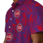 Detroit Pistons Hawaiian Shirt – Leaf Outline