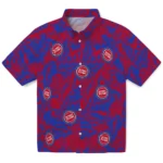 Detroit Pistons Hawaiian Shirt – Monstera Layer