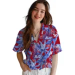 Detroit Pistons Hawaiian Shirt – Palm Leaves