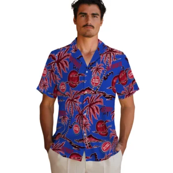 detroit pistons palm sunset hawaiian shirts fashion forward